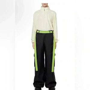 NWT Rains Men’s Fleece Half-Zip Pullover Long Sleeve Sweater Off White Sz Large